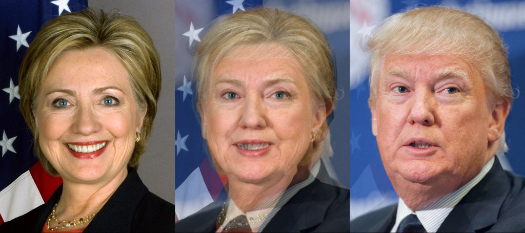 Face Morph : Hillary Clinton and Donald Trump