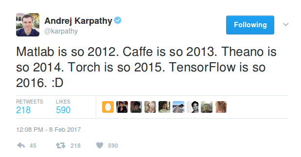 Tweet by Karpathy on state of computer vision – LearnOpenCV Embedded computer vision