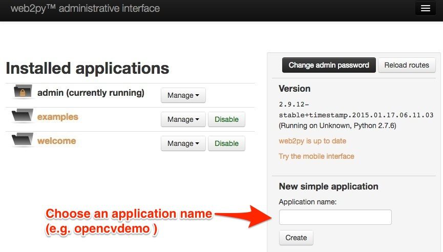 add application in web2py – LearnOpenCV Add application in web2py