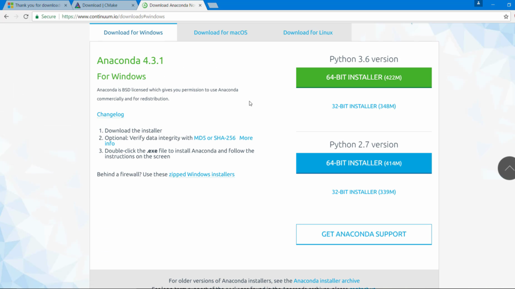 Download and Install 64-bit Anaconda 2 or Anaconda 3 or both