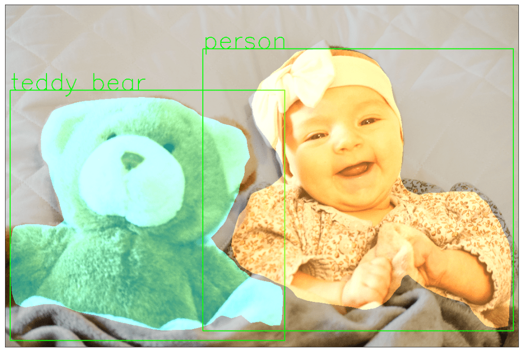 Mask RCNN result for teddy