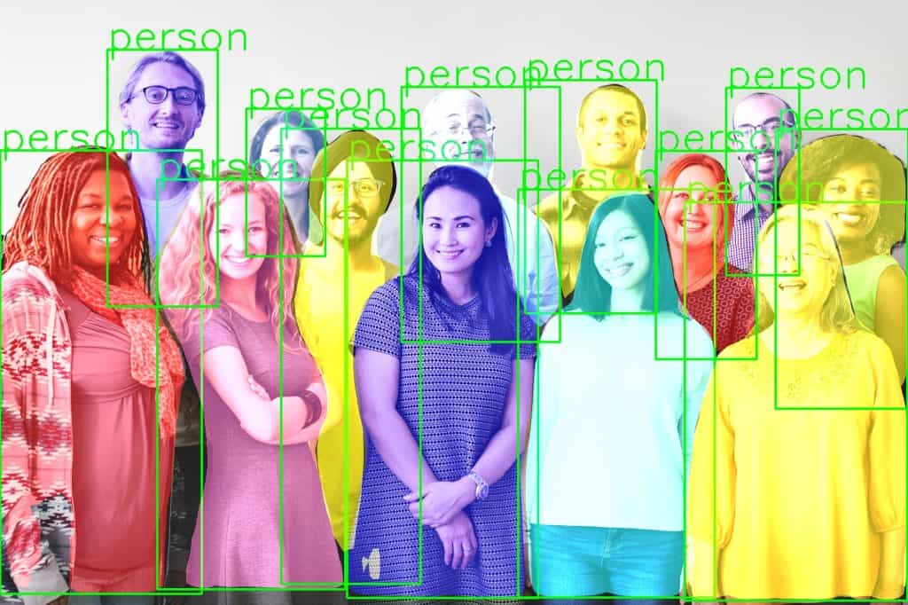 Mask RCNN result for person