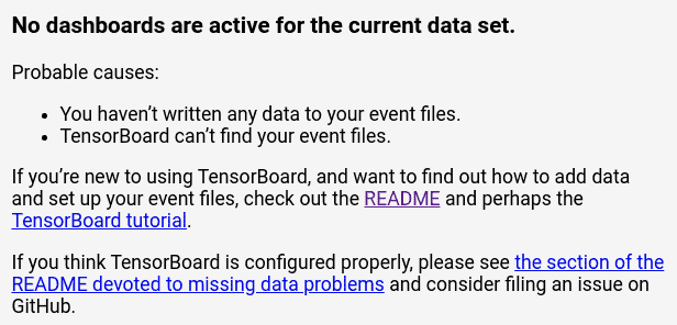 tensorboard empty